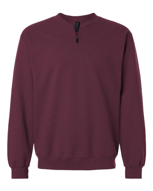 Sweat-shirt unisexe Softstyle® mi-épais à fermeture éclair 1/4