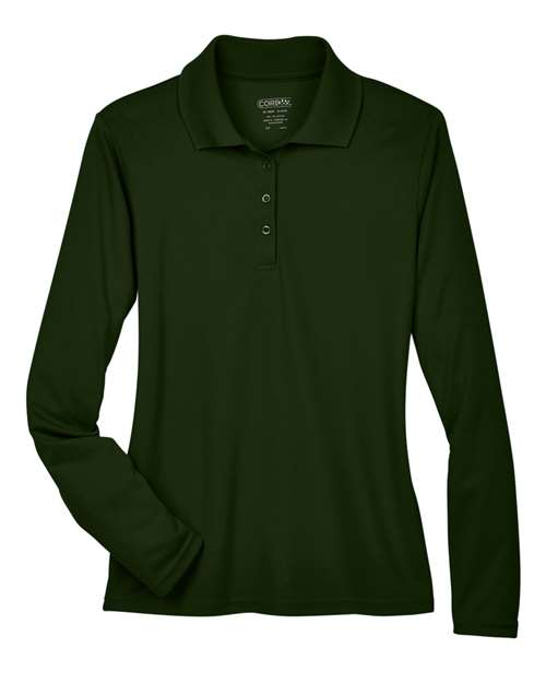 Polo piqué à manches longues Pinnacle Performance pour femme