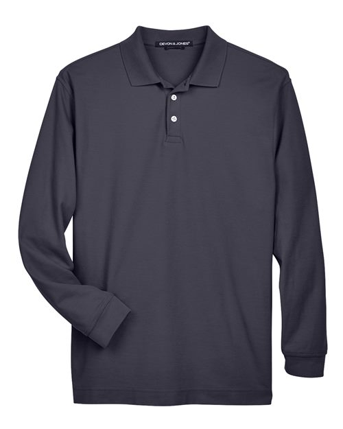Men's Pima Piqué Long Sleeve Polo