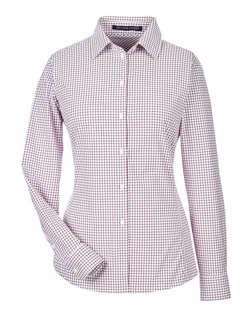 Women's CrownLux Performance® Micro Windowpane Woven Dress Shirt