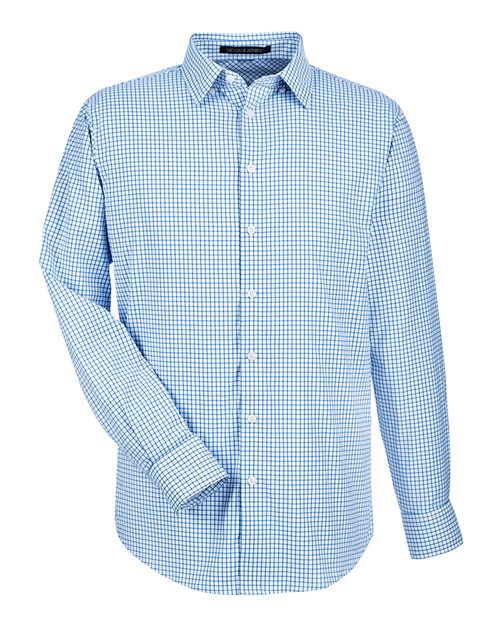 Chemise habillée tissée à micro-carreaux CrownLux Performance® pour homme