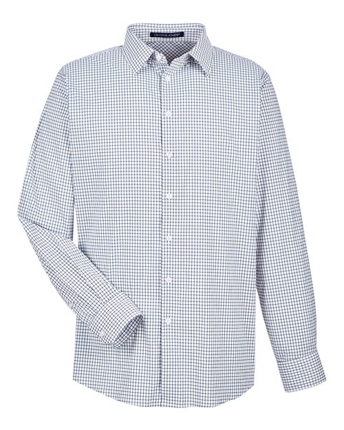 Chemise habillée tissée à micro-carreaux CrownLux Performance® pour homme