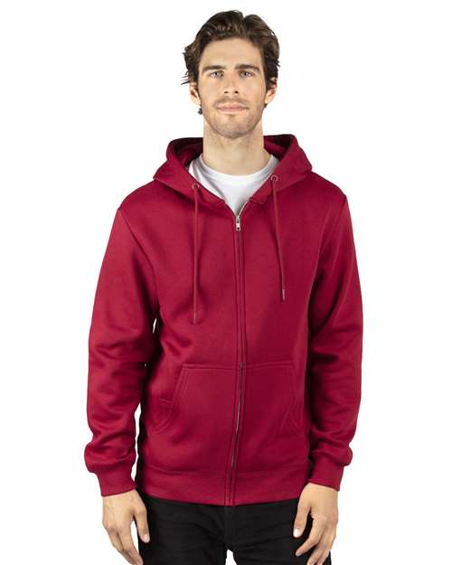 Sweat-shirt à capuche unisexe en polaire entièrement zippé
