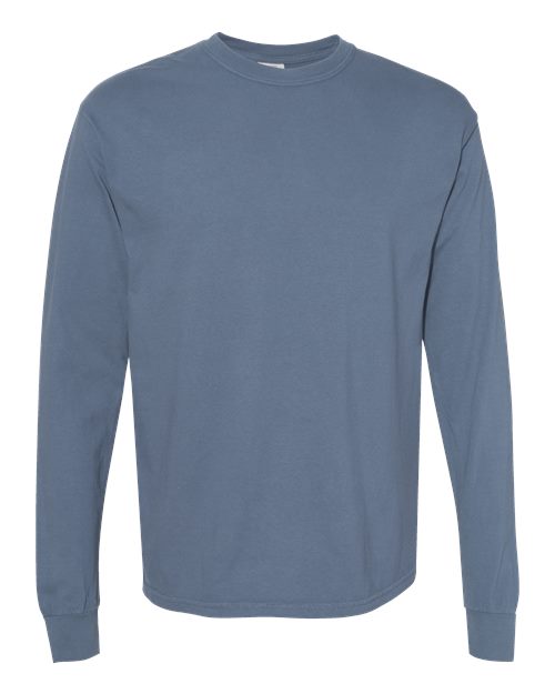 T-shirt à manches longues épais teint en pièce