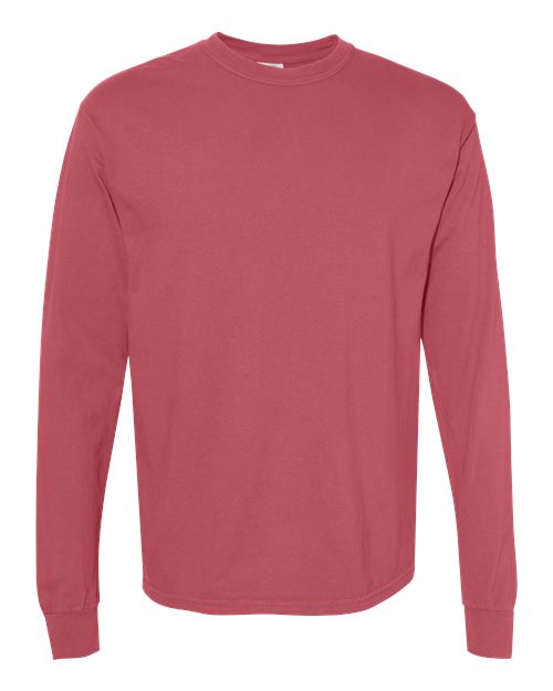 T-shirt à manches longues épais teint en pièce