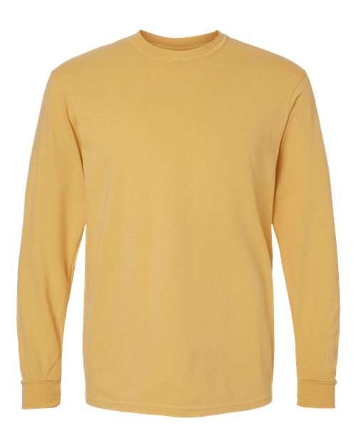 T-shirt à manches longues épais teint en pièce