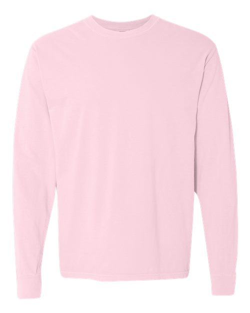 T-shirt à manches longues épais teint en pièce