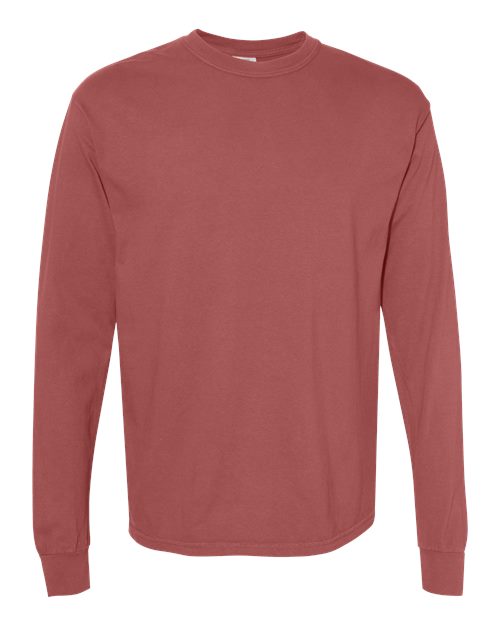 T-shirt à manches longues épais teint en pièce