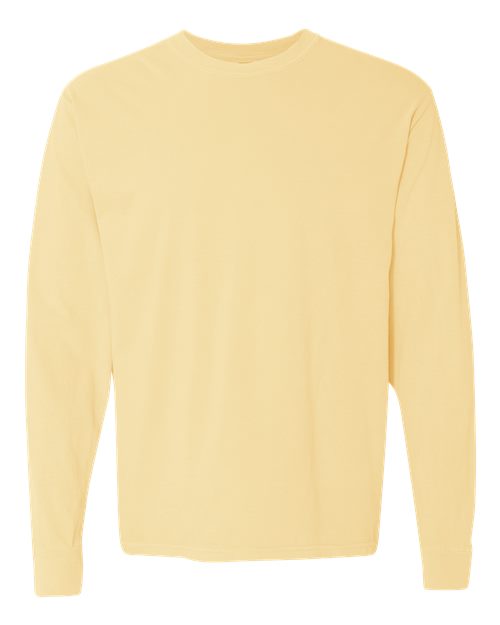 T-shirt à manches longues épais teint en pièce