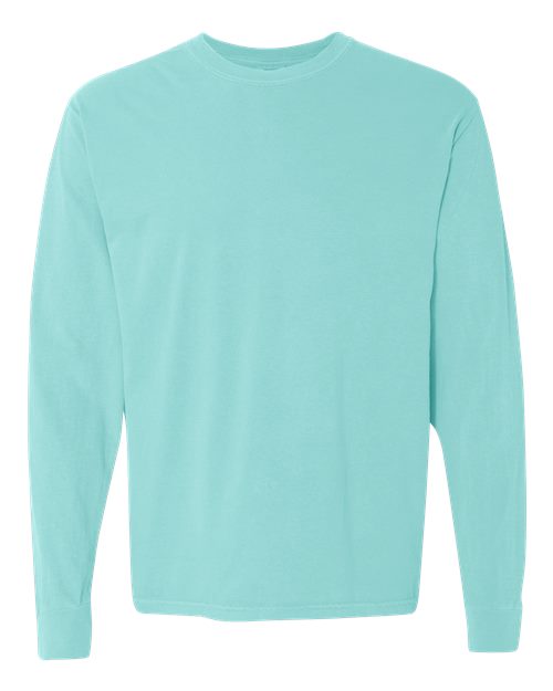 T-shirt à manches longues épais teint en pièce