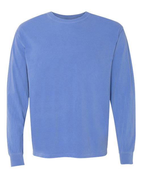 T-shirt à manches longues épais teint en pièce
