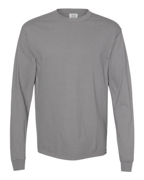 T-shirt à manches longues épais teint en pièce