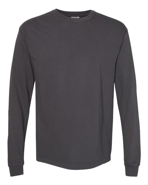 T-shirt à manches longues épais teint en pièce