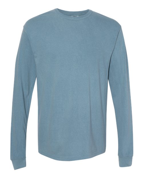 T-shirt à manches longues épais teint en pièce