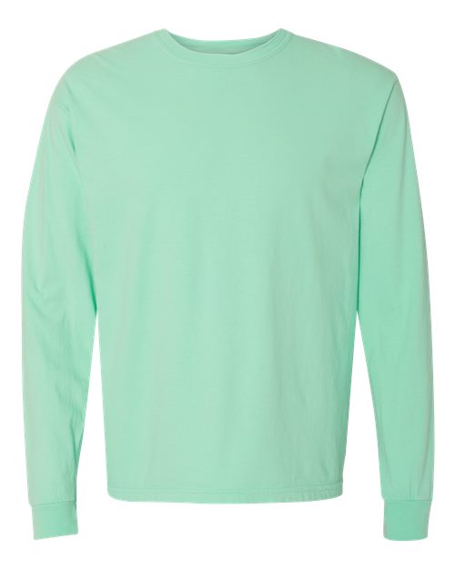 T-shirt à manches longues épais teint en pièce