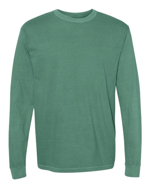 T-shirt à manches longues épais teint en pièce