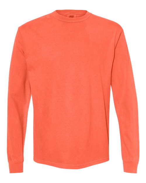 T-shirt à manches longues épais teint en pièce