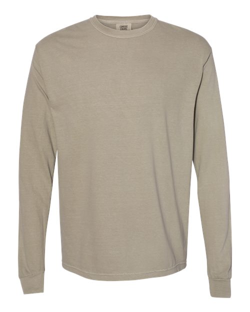 T-shirt à manches longues épais teint en pièce