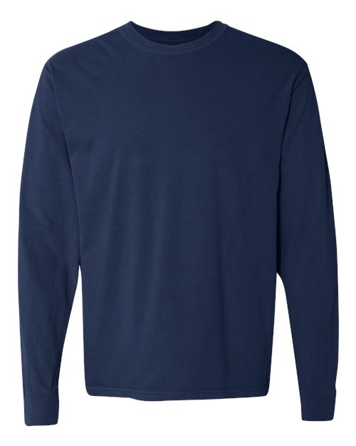 T-shirt à manches longues épais teint en pièce