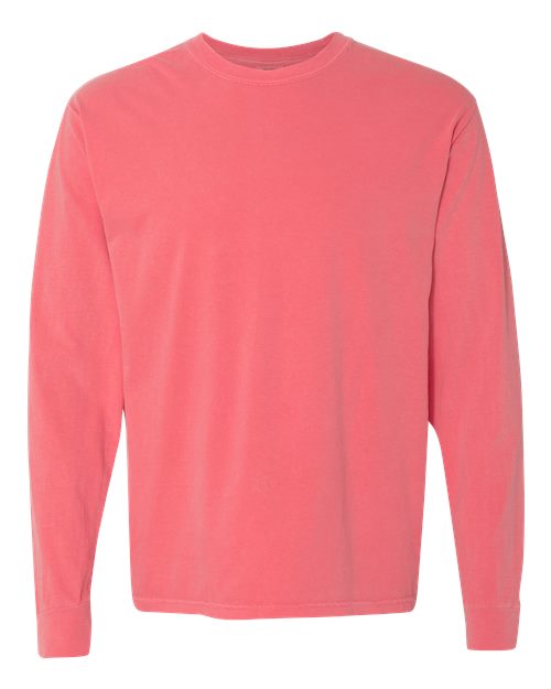 T-shirt à manches longues épais teint en pièce