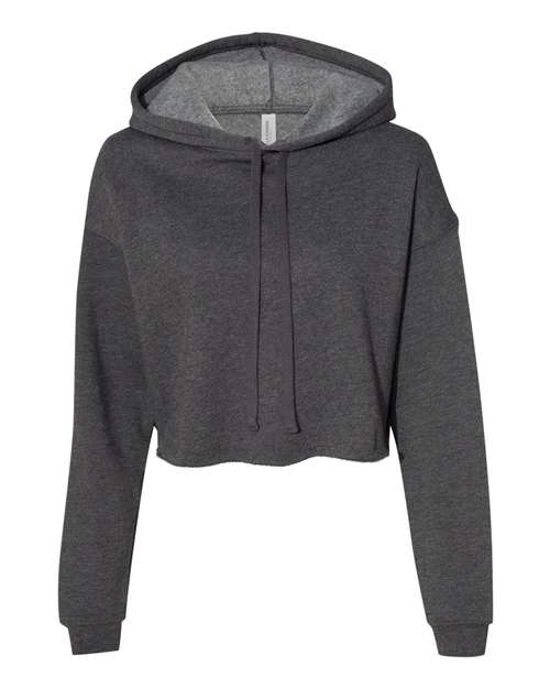 Sweat-shirt à capuche court en polaire pour femme
