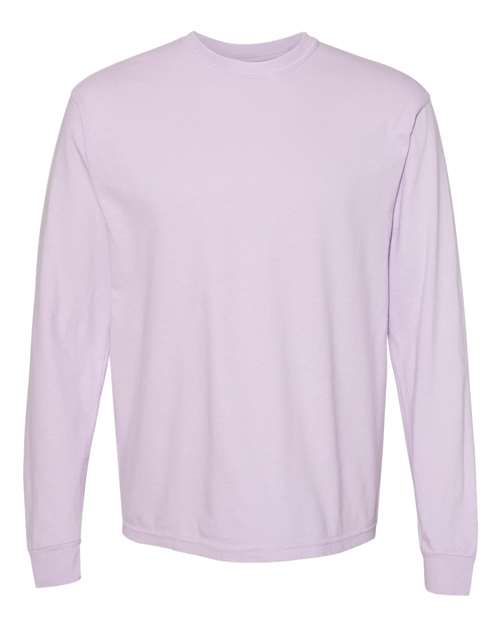 T-shirt à manches longues épais teint en pièce