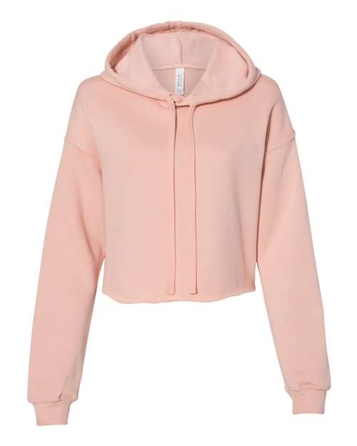 Sweat-shirt à capuche court en polaire pour femme