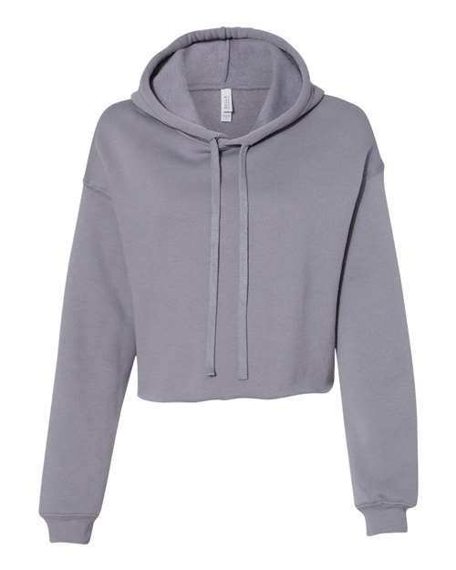 Sweat-shirt à capuche court en polaire pour femme