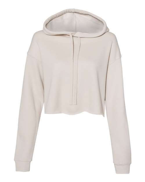 Sweat-shirt à capuche court en polaire pour femme