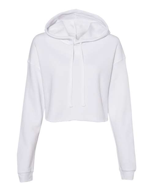 Sweat-shirt à capuche court en polaire pour femme