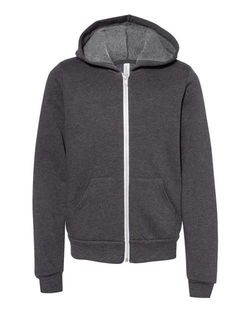 Sweat à capuche zippé en polaire éponge pour jeunes