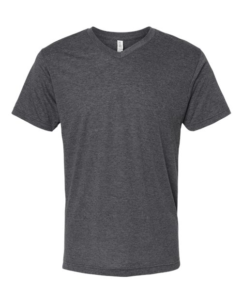 T-shirt col V en mélange de luxe