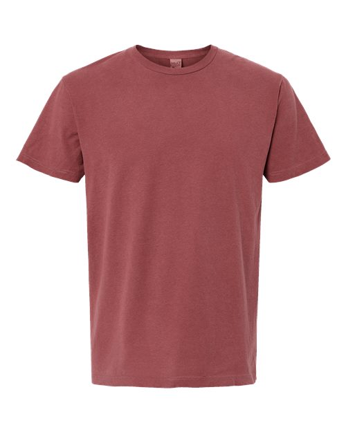 T-shirt unisexe vintage teint en pièce