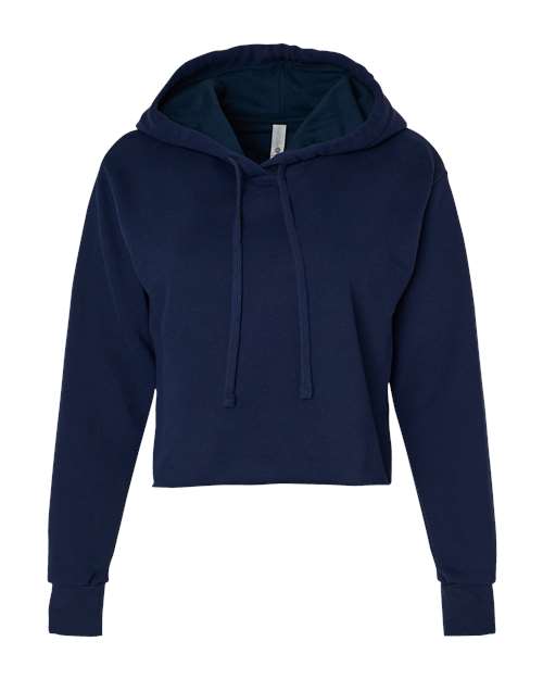 Women's Laguna Sueded Raw Edge Crop Hoodie Sweatshirt