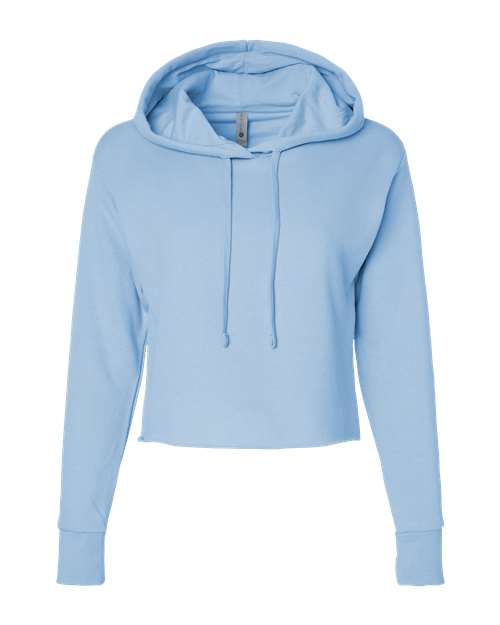 Women's Laguna Sueded Raw Edge Crop Hoodie Sweatshirt
