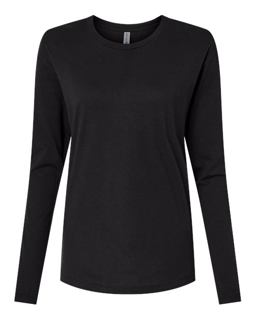 T-shirt décontracté à manches longues en coton pour femme