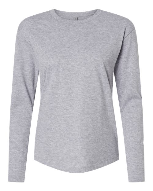 T-shirt décontracté à manches longues en coton pour femme