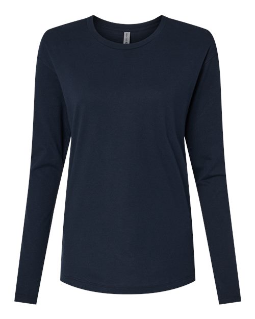 T-shirt décontracté à manches longues en coton pour femme