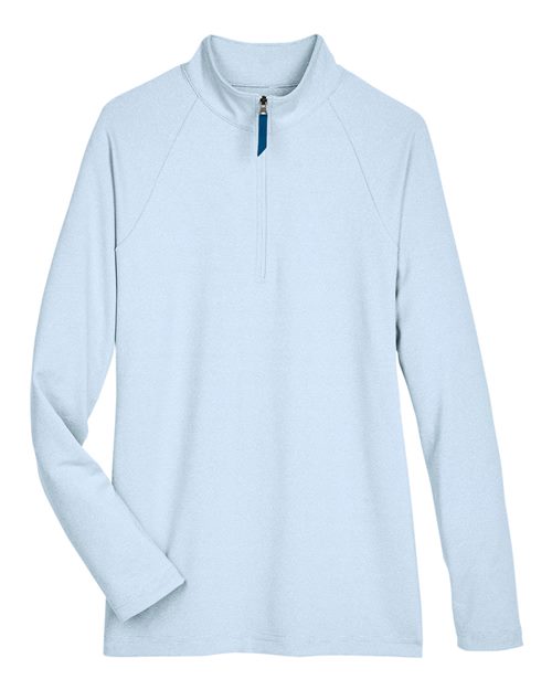Women's CrownLux Performance® Clubhouse Micro-Stripe Quarter-Zip Pullover