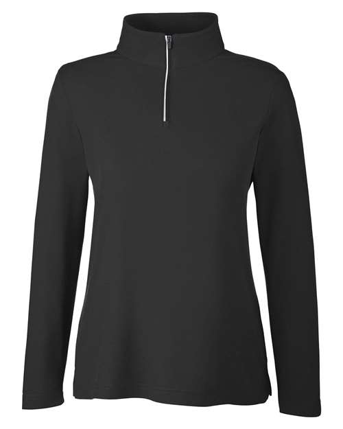 Pull piqué Fusion ChromaSoft™ à fermeture éclair quart de tour pour femme