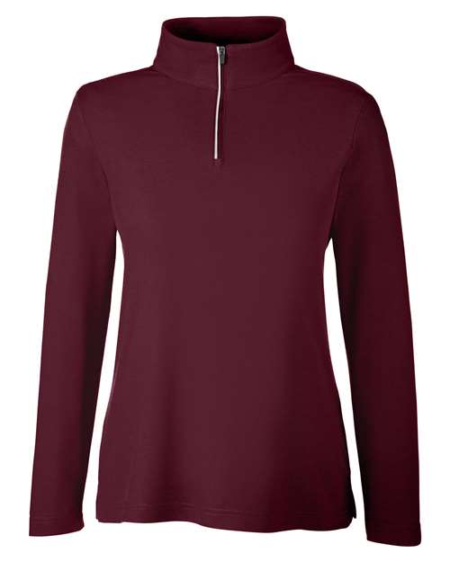 Pull piqué Fusion ChromaSoft™ à fermeture éclair quart de tour pour femme