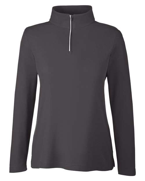 Pull piqué Fusion ChromaSoft™ à fermeture éclair quart de tour pour femme