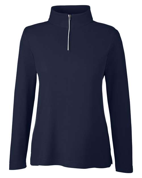 Pull piqué Fusion ChromaSoft™ à fermeture éclair quart de tour pour femme