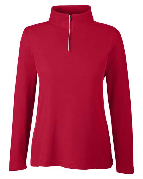 Pull piqué Fusion ChromaSoft™ à fermeture éclair quart de tour pour femme