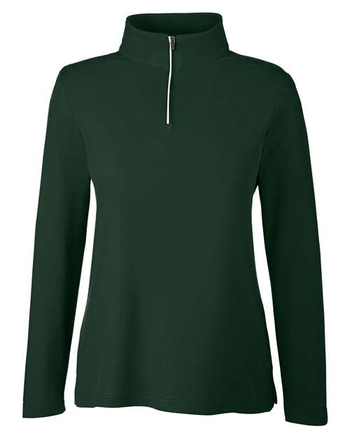 Pull piqué Fusion ChromaSoft™ à fermeture éclair quart de tour pour femme