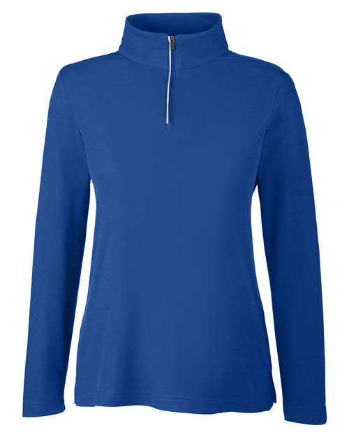Pull piqué Fusion ChromaSoft™ à fermeture éclair quart de tour pour femme