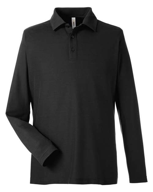 Polo piqué à manches longues Fusion ChromaSoft™ pour homme