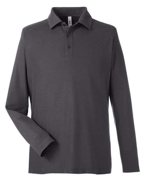 Polo piqué à manches longues Fusion ChromaSoft™ pour homme