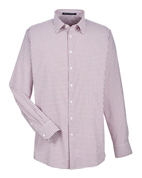 Chemise habillée tissée à micro-carreaux CrownLux Performance® pour homme