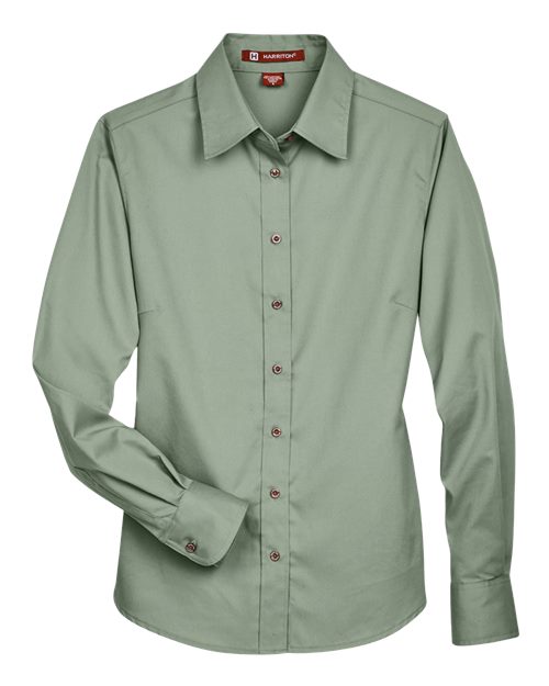 Chemise habillée en sergé à manches longues Easy Blend™ pour femme avec traitement antitache